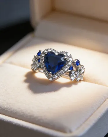 bs3_61_936418015863.jpg Stackable Leaf Heart Halo Engagement Ring Set 2PCS - 图片 1