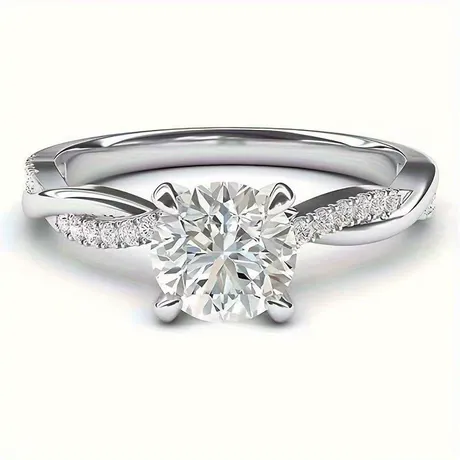 bs3_62_952768836365.jpg Twist Star Round Cut Engagement Ring Set - 图片 1