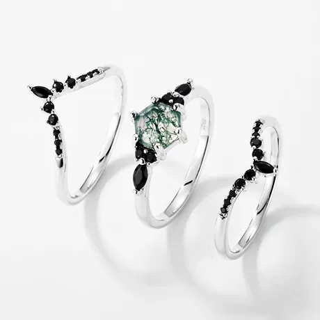 bs3_67_912230222148.jpg Olivetta Pear Cut Moss Agate Ring Set Sterling Silver - 图片 1