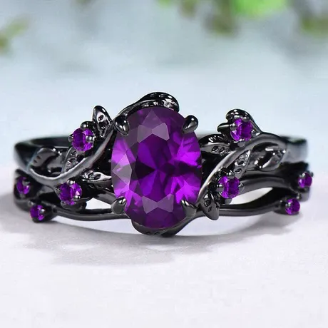 bs3_76_865142410937.jpg Leaf Bypass Rhombus Cut Moss Agate Opal Bridal Set 2PCS - 图片 1