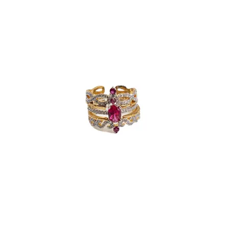 bs3_81_973965186091.jpg Crown Interchangeable Three Stone Engagement Ring Set - 图片 1