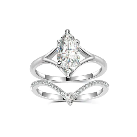 bs4_91_991849869216.jpg Classic Twisted Heart Ring Set 2PCS In Sterling Silver - 图片 1