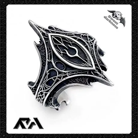 bs4_95_967152193606.jpg Gothic Black Bat Coffin Cut Engagement Ring Set - 图片 1