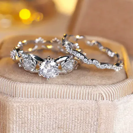 bs5_136_891139397728.jpg Vintage Round Cut Twist Ring Set 2pcs - 图片 1