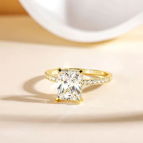 bs5_139_975380769198.jpg Radiant Cut Hidden Halo Engagement Ring Set - 图片 1