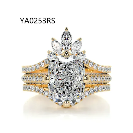 bs5_145_977459075598.jpg Crushed Ice Three Stone Ring Set Cluster Ring Enhancer - 图片 1