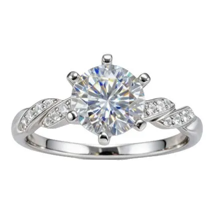 er5_120_1067965601446.jpg Classic Twisted Round Cut Engagement Ring - 图片 1