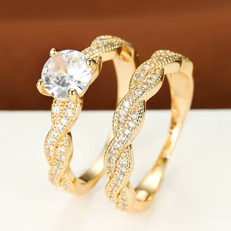 er5_123_693460857039.jpg Twist Pavé Lab Grown Diamond Engagement Ring 10K/14K/18K Gold Platinum - 图片 1