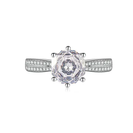 er5_149_911291737815.jpg Twist Petal Rose Cut Pavé Engagement Ring - 图片 1