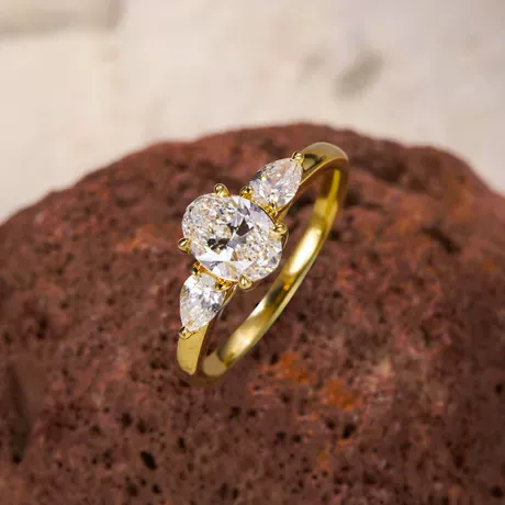 na_102_989408001647.jpg Women Gold Oval Cut Engagement Ring Sterling Silver - 图片 1