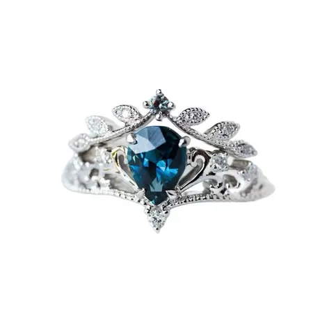 na_105_891728330715.jpg Summer Ocean Women Marquise Cut Ring Set Sterling Silver - 图片 1