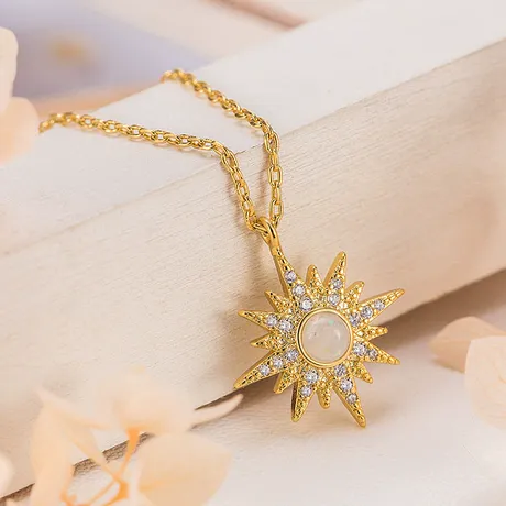 na_111_831645604765.jpg Custom Gold Sunburst Birthstone Necklace - 图片 1
