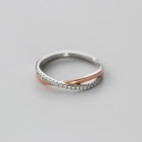 na_122_827434875713.jpg Infinity Twist Two Tone Women S Pave Wedding Band - 图片 1