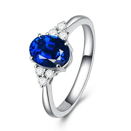na_154_850805502162.jpg Vintage Leaf Oval London Blue Topaz Engagement Ring - 图片 1