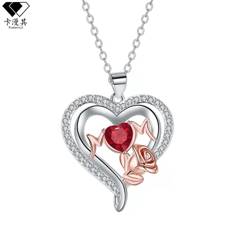 na_172_995317048742.jpg Custom Birthstone Moss Agate Turtle Heart Necklace - 图片 1