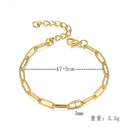 na_186_1073419568359.jpg Move My Way Gold Paperclip Bracelet With Bezel Drop - 图片 1