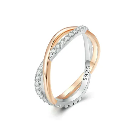 na_201_859875705242.jpg Two Tone Twist Crossover Stackable Wedding Band - 图片 1