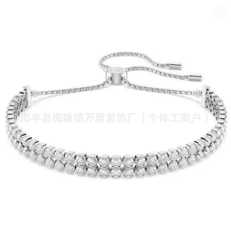 na_21_1007711900310.jpg Move My Way Round Cut Adjustable Tennis Bracelet - 图片 1