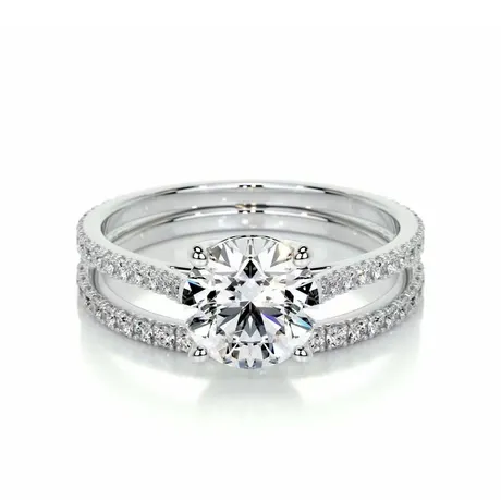 na_241_1068830775628.jpg Custom Birthstone Promise Ring Split Shank Pav - 图片 1