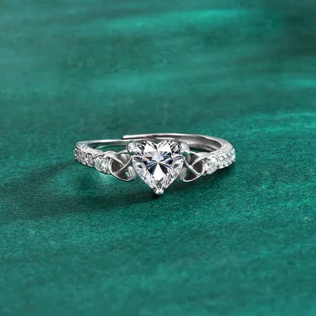 na_242_1055142880727.jpg Infinity Celtic Knot Heart Cut Engagement Ring Sterling Silver - 图片 1
