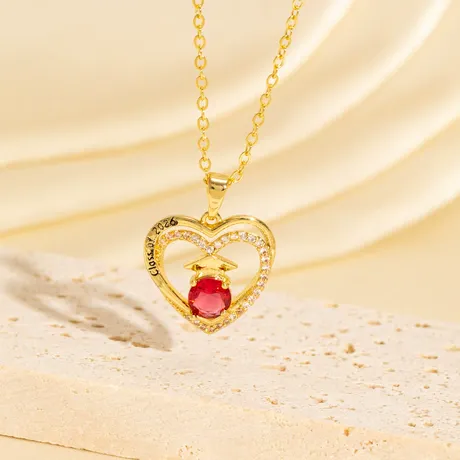 na_243_1015000041025.jpg Custom Heart Necklace With Birthstones And Engraved Graduation - 图片 1