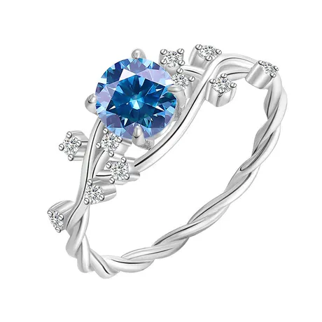 na_277_754985227651.jpg Parallel Meet Bypass Vine Leaf Blue Sunflare Cut Engagement Ring - 图片 1
