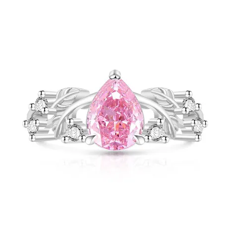 na_279_1062251253343.jpg Parallel Meet Bypass Vine Leaf Pink Sunflare Cut Engagement Ring - 图片 1