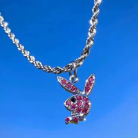 na_33_643047099236.jpg Petland Custom Bunny Necklace With Heart Birthstone - 图片 1