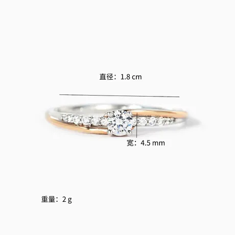 na_3_820165927708.jpg Tri Color Round Cut Crossover Ring For Women - 图片 1