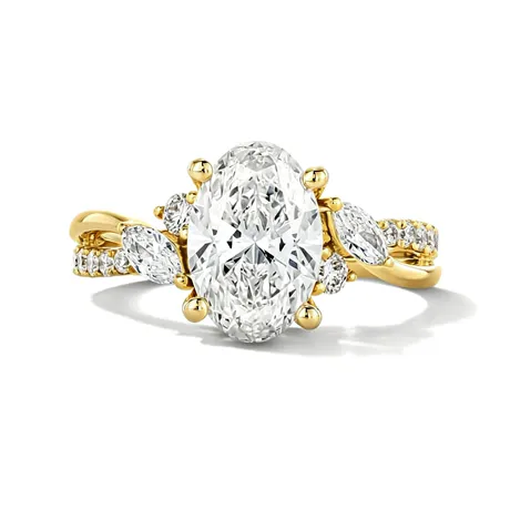 na_50_1029406113097.jpg Twist Cluster Cushion Cut Engagement Ring - 图片 1