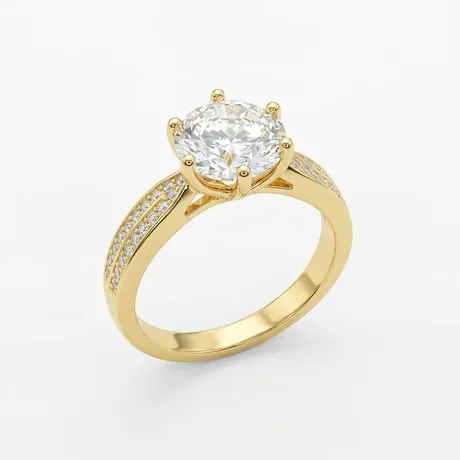 na_5_1027653029091.jpg Wavy Twist Pave Round Cut Engagement Ring - 图片 1