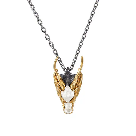 na_62_711128485173.jpg Until Death Gold Bat Wing Black Onyx Coffin Necklace - 图片 1