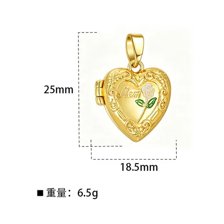 na_7_1071219655020.jpg Custom Birthstone Floral Heart Photo Locket Necklace - 图片 1