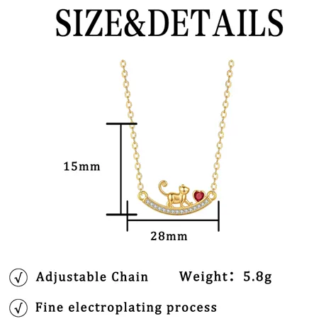 nk1_28_1043145457759.jpg Custom Birthstone "Shine Smile" Black Cat Necklace - 图片 1