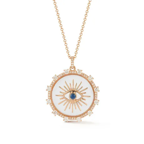 nk2_35_1008326318225.jpg Custom Evil Eye Sun Moon Photo Amulet Necklace With Birthstone - 图片 1