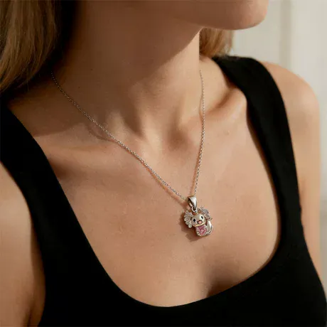 nk3_102_1050872919282.jpg Cute Highland Cow Magnetic Necklace With Birthstone - 图片 1