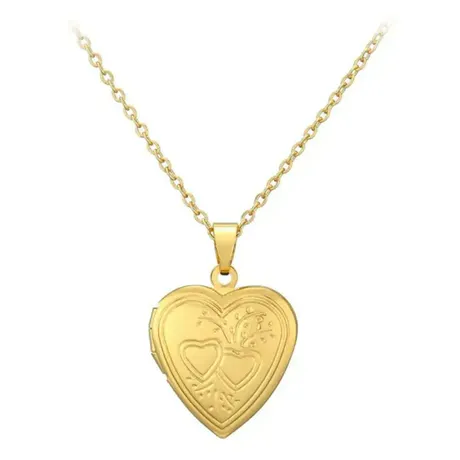 nk3_80_656310826798.jpg Custom North Star Scrollwork Heart Photo Locket Necklace - 图片 1