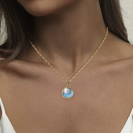 nk3_85_937479617940.jpg Pearl Shell Necklace In Sterling Sterling - 图片 1