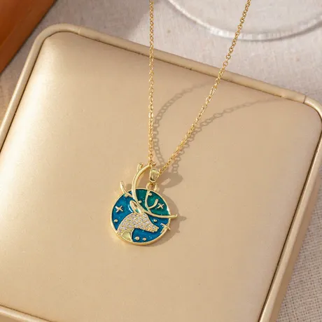 nk3_91_786656924355.jpg Hug Me Turtle Custom Oval Cut Birthstone Necklace - 图片 1
