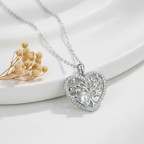 nk3_96_1048502690937.jpg Custom Mother & Child Tree Of Life Necklace With Birthstone - 图片 1