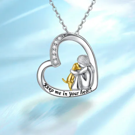 nk4_115_929998589715.jpg Petland Custom Black Cat Heart Necklace With Birthstone - 图片 1