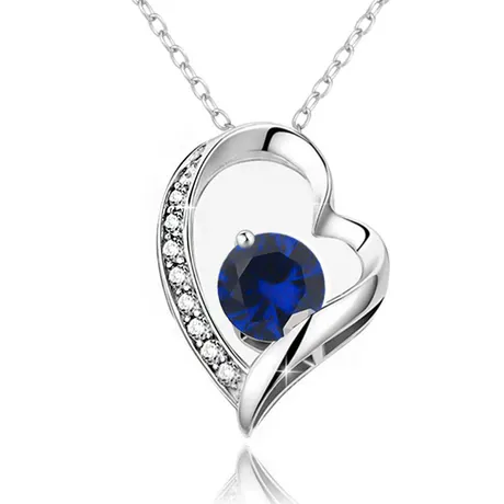 nk4_117_762579711913.jpg Custom Black Cat Heart Necklace With Birthstone - 图片 1