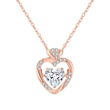 nk4_126_1067224157733.jpg Custom Twisted Infinity Heart Necklace With Pave Accent - 图片 1