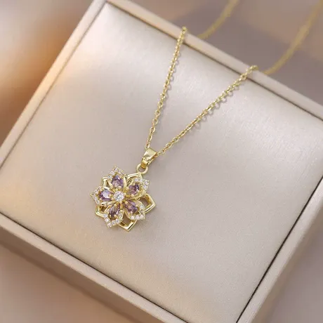 nk4_127_895901454351.jpg Layered Spinning Flower Necklace Sterling Silver - 图片 1