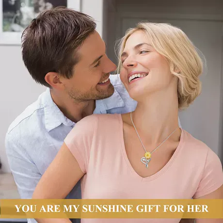 nk4_134_797277719265.jpg Infinity Sunflower Necklace Sterling Silver - 图片 1