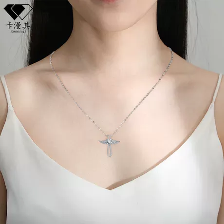 nk5_150_851468872324.jpg Hug Me Infinity Angel Wing Heart Necklace - 图片 1