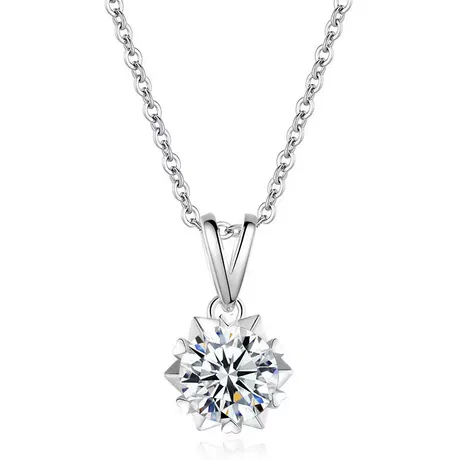 nk5_161_736259605348.jpg Holiday Round Cut Starburst Snowflake Necklace - 图片 1