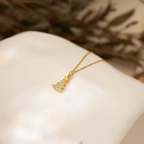 nk5_162_1001922232306.jpg Festive Tree Pendant Necklace Sterling Silver - 图片 1