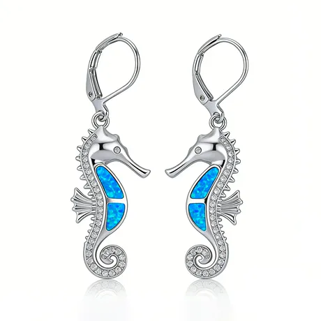 nk5_181_1041577355095.jpg Hug Me Custom Heart Birthstone Seahorse Necklace - 图片 1