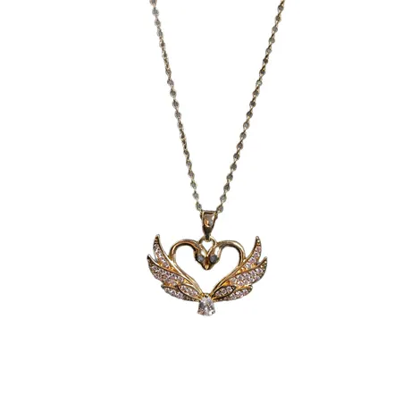 nk6_193_948024792456.jpg Flamingo Inspired Couple Necklace Sterling Silver - 图片 1